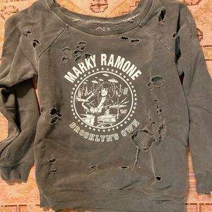 Distressed chaser sweatshirt